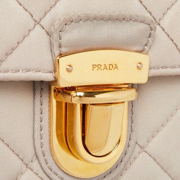 Prada Pomice Tessuto Impuntu Nylon Chain Flap Bag BR4965 - Picture 12 of 12